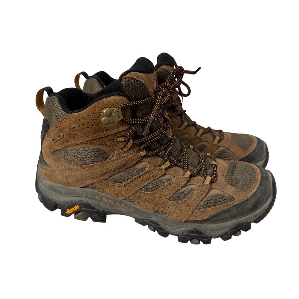 Merrell Moab 3 Mid Waterproof Hiking Boot Men's Size 9 Vibram Earth Brown